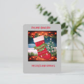 Downloadbare kerstvoorraad uitnodiging (Staand voorkant)