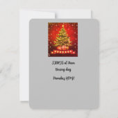 Downloadbare kerstvoorraad uitnodiging (Achterkant)