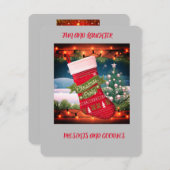 Downloadbare kerstvoorraad uitnodiging (Voorkant / Achterkant)