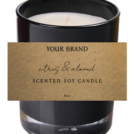 Downloadbare Modern Kraft Candle Labels Kaart