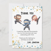 Downloadbare Ninja Verjaardag Dank u kaart (Voorkant)