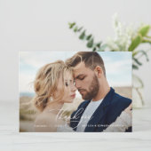 downloadbare rustieke bruiloft dank u botanisch kaart (Staand voorkant)