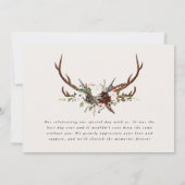 downloadbare rustieke bruiloft dank u botanisch kaart (Achterkant)