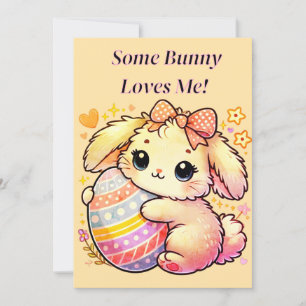 Downloadbare Some Bunny Loves Me - Ansichtkaart Feestdagenkaart