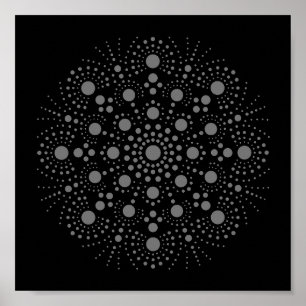Downloadbare Unieke Abstracte Kunst Mandala Sjablo Poster