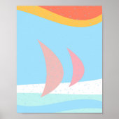 Downloadbare zeilboten Abstract Poster (Voorkant)