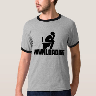 Downloaden - Grappige wc-poepend T-shirt