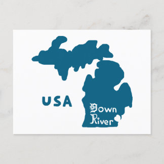 Downriver Michigan Blue Briefkaart