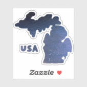 Downriver Michigan River Sticker (Vel)