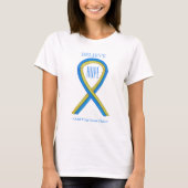 Down's Syndrome Awareness Ribbon Custom Art Shirte T-shirt (Voorkant)