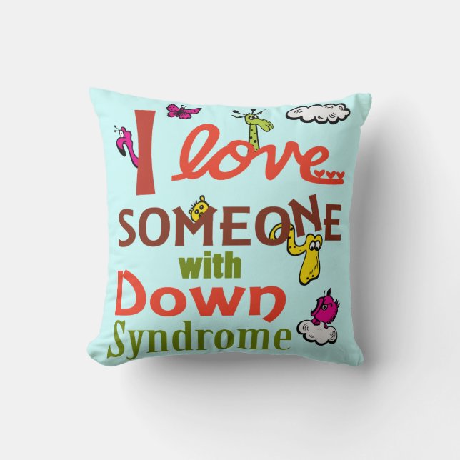 Downsyndroom bewustwording kussen (Voorkant)