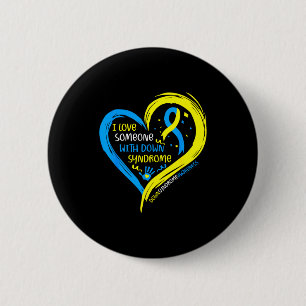 Downsyndroom bewustzijn iemand met downsyndroom li ronde button 5,7 cm