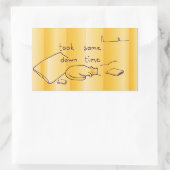 downtime rechthoekige sticker (Tas)