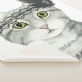 Downton Cat | Bejeweld met kant Sherpa Deken (3/4)