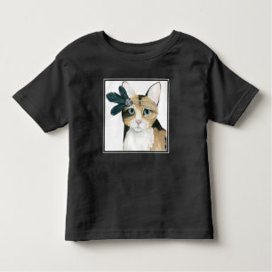 Downton Cat   Bejeweld met veren Kinder Shirts