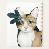 Downton Cat | Bejeweld met veren Planner (Achterkant)