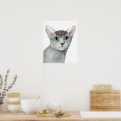 Downton Cat | Bejeweld Poster (Keuken)