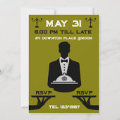 Downton thema dinerfeest kaart (Achterkant)