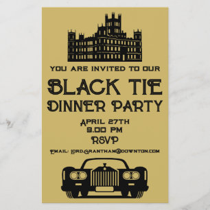 Downton Theme Dinner Party Flyer