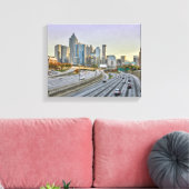 Downtown Atlanta Canvas Afdruk (Insitu (Woonkamer))