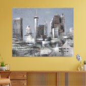Downtown Atlanta, Georgia - Vinyl Fotobehang Canvas Afdruk (Insitu (Woonkamer))
