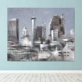 Downtown Atlanta, Georgia - Vinyl Fotobehang Canvas Afdruk (Insitu (Houten vloer))