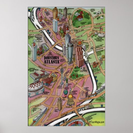 Downtown Atlanta Poster (Voorkant)