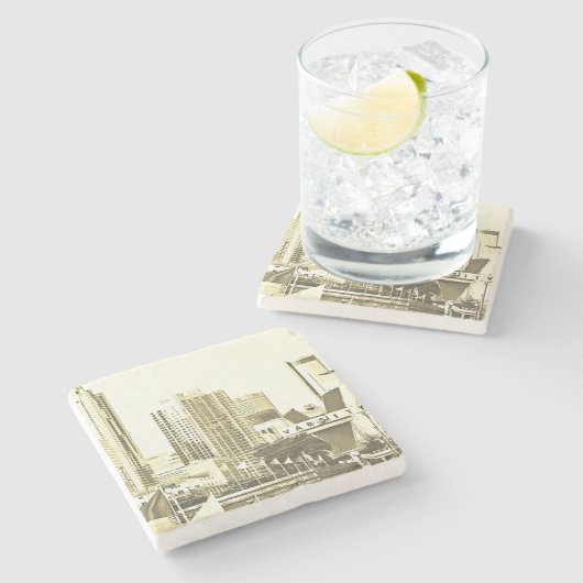 Downtown Atlanta, Varsity, Plaza Hotel, W. Stenen Onderzetter (Zijkant)