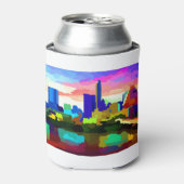 Downtown Austin Texas Skyline Blikjeskoeler (Blikje Voorkant)