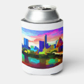 Downtown Austin Texas Skyline Blikjeskoeler (Blikje Achterkant)