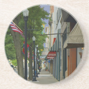 Downtown Bristol - Tennessee stoep Zandsteen Onderzetter