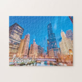 Downtown Chicago, Illinois, Verenigde Staten Legpuzzel (Horizontaal)