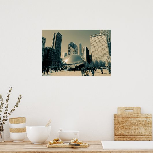 Downtown Chicago Poster (Keuken)