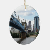 Downtown Cincinnati Keramisch Ornament (Rechts)