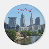 Downtown Cleveland Riverview Magnet Magneet (Voorkant)