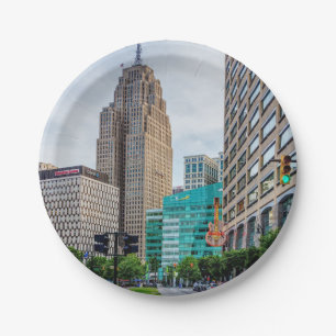 Downtown Detroit Papieren Bordje