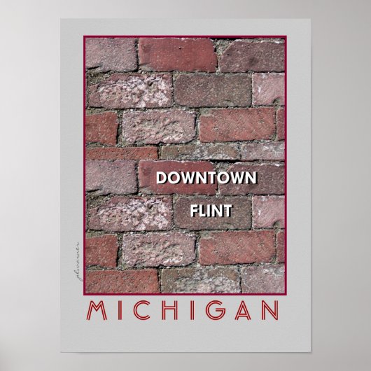 Downtown Flint Bricks Poster (Voorkant)
