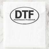 Downtown Frederick Decal Ovale Sticker (Tas)