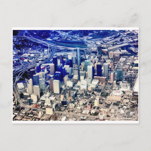 Downtown Houston Panoramic Briefkaart (Voorkant)