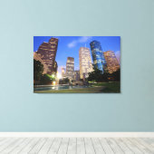 Downtown Houston, Texas Canvas Afdruk (Insitu (Houten vloer))