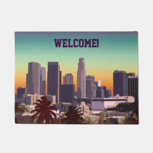 Downtown L.A. -  illustratie Deurmat