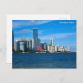 Downtown Miami Skyline Briefkaart (Voorkant / Achterkant)