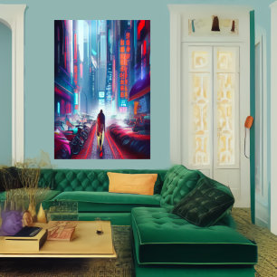 Downtown Nova Civitas AI Art Poster