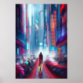 Downtown Nova Civitas | AI Art Poster (Voorkant)