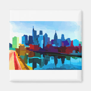 Downtown Philadelphia Pennsylvania Skyline Magneet