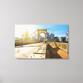 Downtown Pittsburgh Pennsylvania Canvas Afdruk