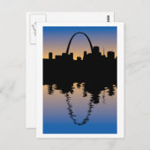 Downtown Saint Louis, Missouri Silhouette Briefkaart (Voorkant / Achterkant)