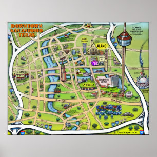 Downtown San Antonio Poster