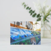 Downtown San Ignacio Belize Mural Post Card Briefkaart (Staand voorkant)