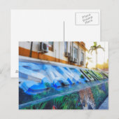 Downtown San Ignacio Belize Mural Post Card Briefkaart (Voorkant / Achterkant)